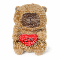 Capybara Kuscheltier 20 cm mit Herz – Weiches...