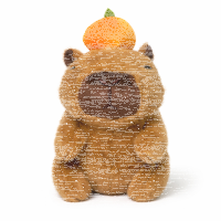 Capybara Kuscheltier 20 cm mit Orange – Niedliches...