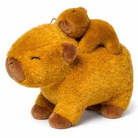 Capybara Kuscheltier mit Baby 26 cm –...