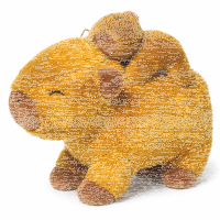 Capybara Kuscheltier mit Baby 26 cm – Plüschtier Capybara Stofftier weich – Tierfigur mit Baby auf dem Rücken – zufällige Farbvariante – Geschenkidee für Kinder
