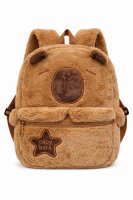 Capybara Plüsch Rucksack Kinder braun –...