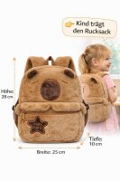 Capybara Plüsch Rucksack Kinder braun –...