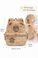 Capybara Plüsch Rucksack Kinder braun –...