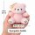 Plüsch Bär Schlüsselanhänger 13 cm – Kuscheliger Teddy Anhänger mit goldfarbenem Schlüsselring – Weiches Stofftier für Tasche, Rucksack oder Schlüsselbund – rosa