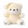 Pl&uuml;sch B&auml;r Schl&uuml;sselanh&auml;nger 13 cm &ndash; Kuscheliger Teddy Anh&auml;nger mit goldfarbenem Schl&uuml;sselring &ndash; Weiches Stofftier f&uuml;r Tasche, Rucksack oder Schl&uuml;sselbund &ndash; beige