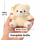 Pl&uuml;sch B&auml;r Schl&uuml;sselanh&auml;nger 13 cm &ndash; Kuscheliger Teddy Anh&auml;nger mit goldfarbenem Schl&uuml;sselring &ndash; Weiches Stofftier f&uuml;r Tasche, Rucksack oder Schl&uuml;sselbund &ndash; beige