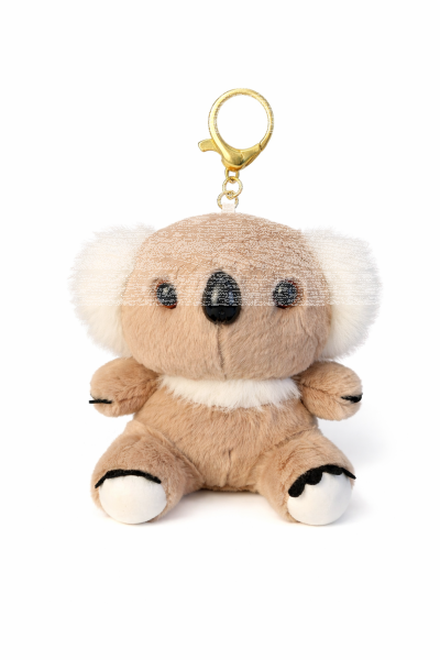 Koala Schlüsselanhänger Plüsch 12 cm weich Kuscheltier Anhänger in braun