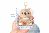 Koala Schlüsselanhänger Plüsch 12 cm weich Kuscheltier Anhänger in braun
