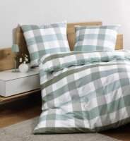 Janine Mako-Satin Bettwäsche 155x220 Moments salbei...