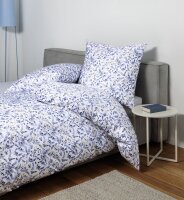Janine Mako-Satin Bettwäsche 155x220 Moments blau