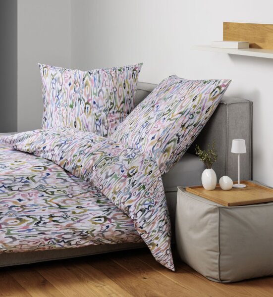 Janine Mako-Satin Bettwäsche 135X200 Modern Art S multicolor