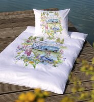 Janine Mako-Satin Bettw&auml;sche 135X200 Modern Art S...