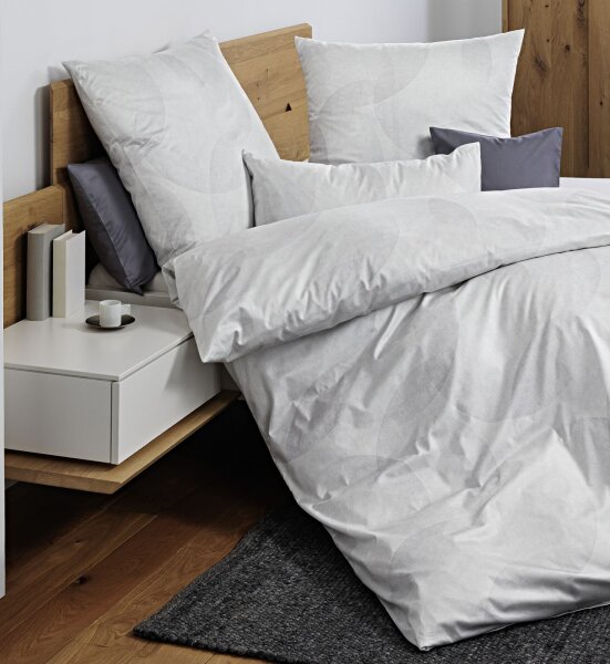 Janine Mako-Satin Bettw&auml;sche 155x220 Milano silber