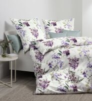 Janine Mako-Satin Bettwäsche 155x220 Milano lila beere