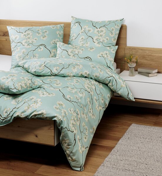 Janine Interlock-Jersey Bettwäsche 135X200 Carmen S eisblau