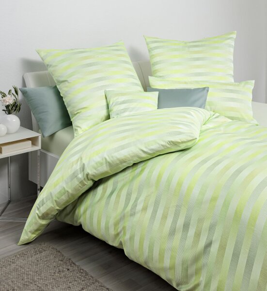 Janine Interlock-Jersey Bettwäsche 155x220 Carmen S grün