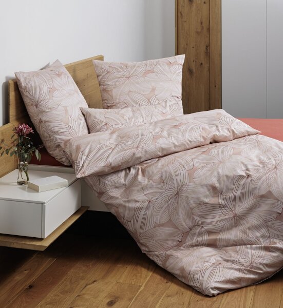 Janine Interlock-Jersey Bettwäsche 155x220 Carmen S sand taupe