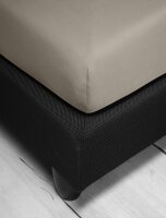 Irisette Lyocell-Stretch Spannbetttuch Erba 0030 1 x Spannbetttuch mit Rundumgummi für Matratzen von 180-200 x 200-220 cm natur