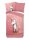 Pure Bettwäsche 135x200 + 1 x 80x80 cm Mikrofaser Sparkles Einhorn rosa