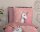 Pure Bettwäsche 135x200 + 1 x 80x80 cm Mikrofaser Sparkles Einhorn rosa