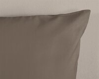 Pure Bettwäsche 155x220 + 1 x 80x80 cm Mikrofaser Uni uni braun