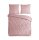 Pure Bettwäsche 200x200 + 2 x 80x80 cm Mikrofaser Elegance luxuriöse Abnäherfalten rosa
