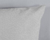 Pure Bettwäsche 200x200 + 2 x 80x80 cm Mikrofaser Venlo Zweige mit Blättern grau