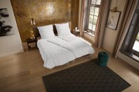 Pure Bettwäsche 200x200 + 2 x 80x80 cm Mikrofaser Gouda geometrischer Druck weiß