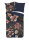 Pure Bettw&auml;sche 200x200 + 2 x 80x80 cm Mikrofaser Jos Blumen blau