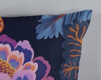 Pure Bettwäsche 135x200 + 1 x 80x80 cm Mikrofaser Sharira Blumen blau