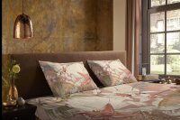 Pure Bettwäsche 155x220 + 1 x 80x80 cm Mikrofaser Ramani Ibiza-Stil rosa