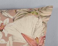 Pure Bettwäsche 155x220 + 1 x 80x80 cm Mikrofaser Ramani Ibiza-Stil rosa