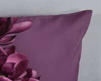 Pure Bettwäsche 135x200 + 1 x 80x80 cm Mikrofaser Penelope Blumen lila