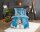 Good Morning Bettwäsche 135x200 + 1 x 80x80 cm Flanell Fred Raketenstart blau