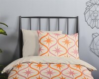 Good Morning Bettwäsche 100x135 + 1 x  40x60 cm Renforcé Eleanor Boho mit Sternen natur
