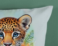 Good Morning Bettwäsche 135x200 + 1 x 80x80 cm Renforcé Lodewijk Boho Tiger grün