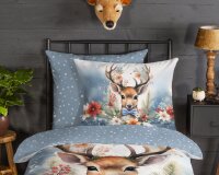 Good Morning Bettwäsche 135x200 + 1 x 80x80 cm Flanell Cupid  blau
