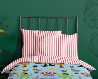 Good Morning Bettwäsche 100x135 + 1 x  40x60 cm Renforcé Caribbean Piraten/Meer-Thema bunt