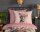 Good Morning Bettwäsche 135x200 + 1 x 80x80 cm Flanell Kiran Leopardenjunges mit Blumenkranz rosa