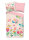 Good Morning Bettw&auml;sche 135x200 + 1 x 80x80 cm Renforc&eacute; Happily Blumen und V&ouml;gel rosa