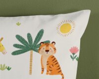 Good Morning Bettwäsche 135x200 + 1 x 80x80 cm Renforcé Artis tropische Tiere natur