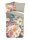 Good Morning Bettwäsche 135x200 + 1 x 80x80 cm Flanell Rhode Blumen braun