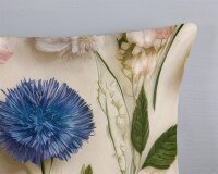 Good Morning Bettwäsche 155x220 + 1 x 80x80 cm Flanell Zelma Blumen natur