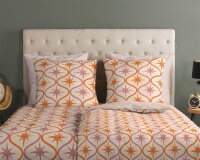 Good Morning Bettwäsche 155x220 + 1 x 80x80 cm Renforcé Eleanor Boho mit Sternen natur