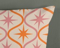 Good Morning Bettwäsche 200x200 + 2 x 80x80 cm Renforcé Eleanor Boho mit Sternen natur