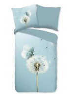 Good Morning Bettw&auml;sche 200x200 + 2 x 80x80 cm Renforc&eacute; Papillon  blau