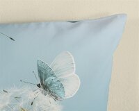 Good Morning Bettw&auml;sche 200x200 + 2 x 80x80 cm Renforc&eacute; Papillon  blau