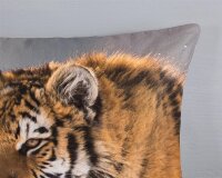 Good Morning Bettwäsche 155x220 + 1 x 80x80 cm Flanell Siberian  natur