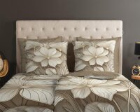 Good Morning Bettwäsche 135x200 + 1 x 80x80 cm Renforcé Artdeco Blumen natur