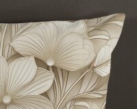 Good Morning Bettwäsche 200x200 + 2 x 80x80 cm Renforcé Artdeco Blumen natur